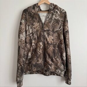 Hollister Boxy Camo Zip Up Hoodie